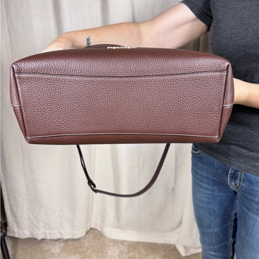 Coach Large Laurel pebbled leather shoulder bag in Maple. New with tags! - Picture 7 of 11